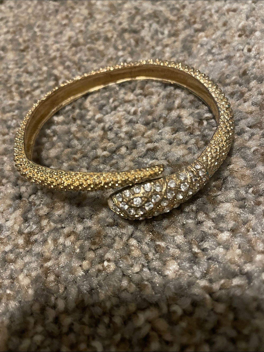 Cache Gold-Tone Crystal Snake Wrap Bracelet